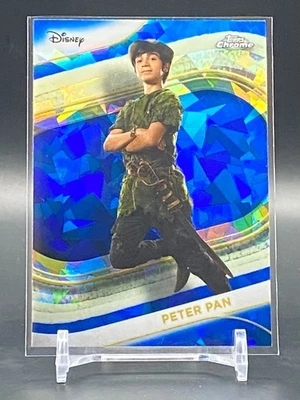 2025 Topps Chrome Disney Sapphire Peter Pan #155 Sapphire Refractor Live Action - Image 1 of 3