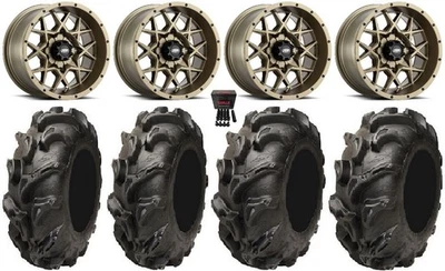 ITP Hurricane 14" Wheels Bronze 28" Mega Mayhem Tires Honda Rincon Rancher Foto 1 de 4
