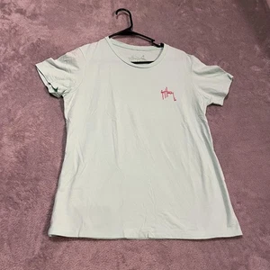 Camisa Guy Harvey para mujer grande verde menta tortuga marina hibisco gráfico algodón - Imagen 1 de 6