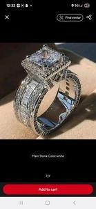 New 925 Sterling Silver Lab Diamond Multicolor CZ Prizm Promise Ring. - Picture 1 of 7