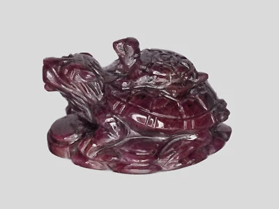 Escultura vermelha arroxeada natural não tratada rubi Libéria com certificação GII 155,01 cts - Imagem 1 de 4