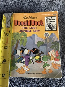 Vtg Walt Disney Donald Duck The Lost Jungle City Flip-It Cartoons Book 1975 - Picture 1 of 10