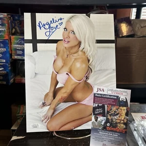 TNA Angelina Love Signed 8x10 JSA Cert - Picture 1 of 5