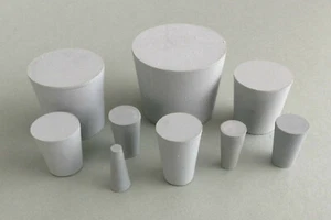 Tapones de goma caucho natural tapones de laboratorio tapones de cierre gris cónico tapones - Imagen 1 de 1