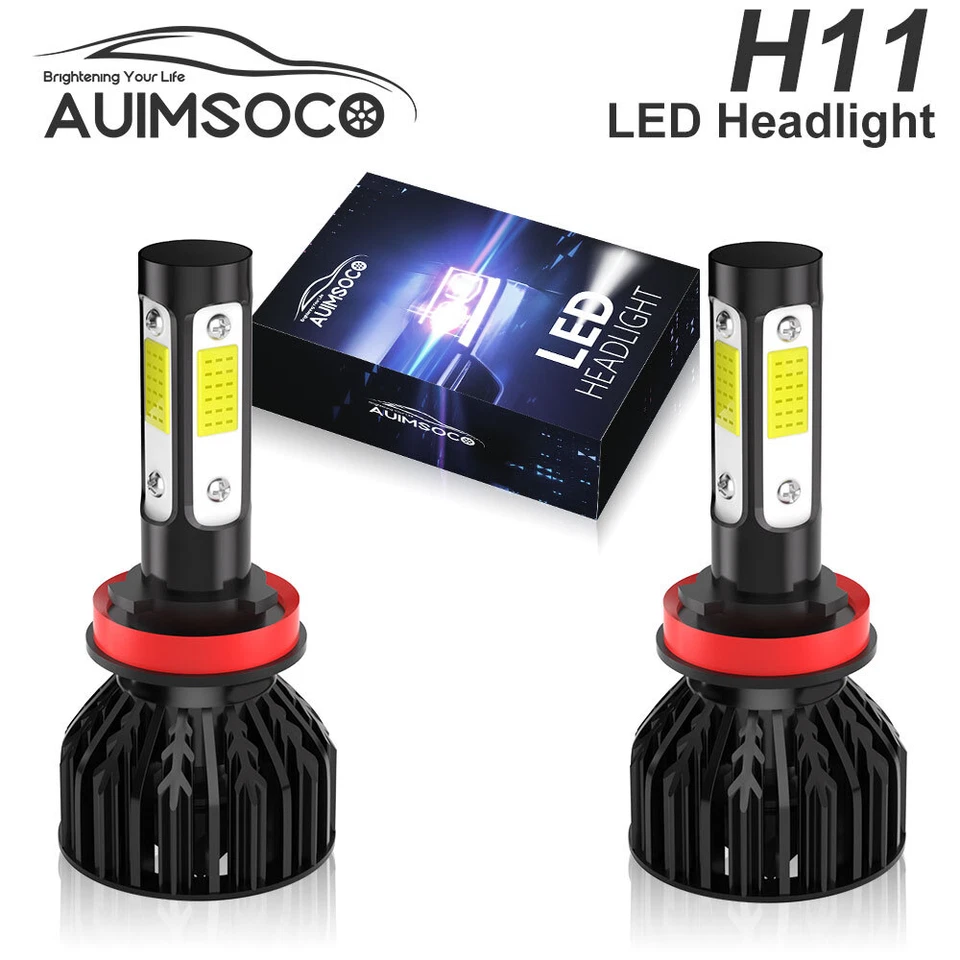 Par de bombillas de faros LED H11/H9 6500K blanco haz bajo para Saturn Sky 2007-2010 Foto 1 de 4