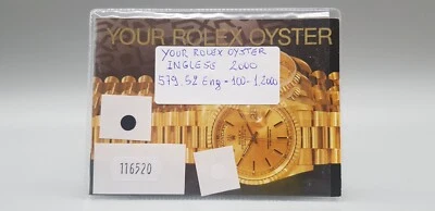 ROLEX CONTRO SCATOLA STIK 116520 DAYTONA + BOOKLET YOUR ROLEX OYSTER 2000. - Immagine 1 di 4