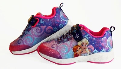 Niñas Zapatos Atléticos Frozen Rosa Púrpura Azul EE. UU. Niños Tallas 12, 11, 7 y 8 Foto 1 de 4