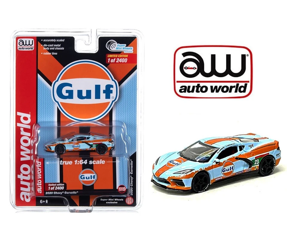 Auto World 1/64 2020 Chevy Corvette Gulf Oil Colours - Limited Edition CP7895 B7 - Image 1 of 1