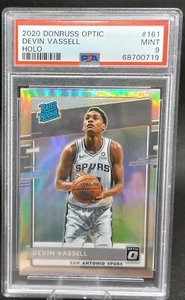 Donruss Optic #161 2020-21 Devin Vassell Holo plateado clasificación novato RC PSA 9 como nuevo  - Imagen 1 de 2