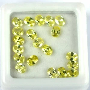 Oval 6 Kt/4 mm Pakistan Peridot Edelstein 20 Stck. Lot 100 % natürlich zertifiziert BB18 - Bild 1 von 12
