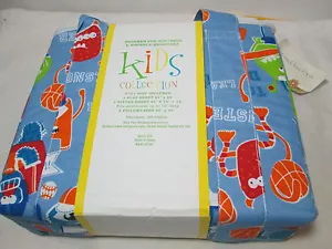 Mytex Kids Collection MONSTERS LEAGUE Full Sheet Set - Blue, Orange, Red, Green - Picture 1 of 3