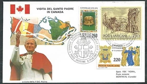 1984 VATICANO VIAGGI DEL PAPA DISPACCIO AEREO CANADA MONTREAL TIMBRO ARRIVO - RM - Picture 1 of 1