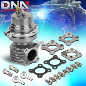 ALUMINUM EXTERNAL 14-PSI 46MM TURBOCHARGER BOLT-ON 6" WASTEGATE+SPRING SILVER - Foto 1 di 5