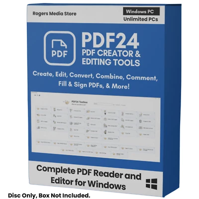 PDF 24 - PDF Editor Software - Convert Text Objects Images Forms & more CD-ROM - Image 1 of 4