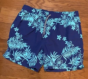REYN SPOONER Swim Trunks Lined Mens Aloha Blue Large L Shorts 6” Hawaii Fish - Picture 1 of 7