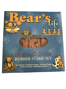 Bear's Life 10 timbri in gomma kit vintage PSX SK804 orsacchiotti colorazione adulti nuovi con scatola! - Foto 1 di 3