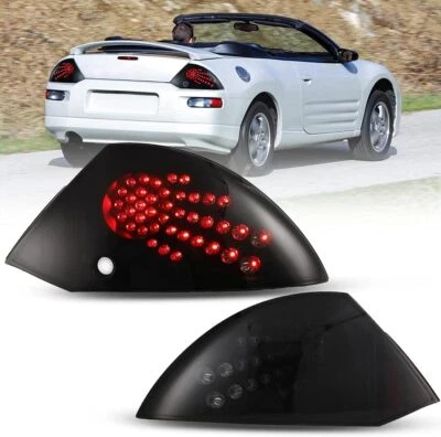 LED Tail Lights For 2000-2005 Mitsubishi Eclipse Smoked Lens Rear Brake Lamp L+R Foto 1 de 4