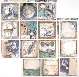 10 hojas, Stamperia doble cara 12x12 álbum de recortes ppr - Moonlight Wilderness - Imagen 1 de 1