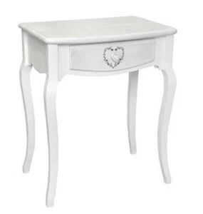 SCRIVANIA TAVOLO 72*60*40 TAVOLINO CONSOLLE INGRESSO SCRITTOIO SHABBY CHIC CUORE - Foto 1 di 5