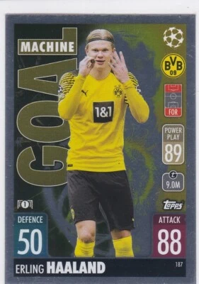 ERLING HAALAND 2021 Topps Match Attax UCL Soccer Futbol Card BORUSSIA DORTMUND - Image 1 of 2