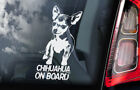 Chihuahua Auto Aufkleber,Glatt Mantel Hund Fenster Bumper Schild Aufkleber