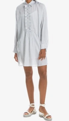Vestido camisa Max Studio London feminino com babados linha A tamanho P - Imagem 1 de 4