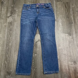 Kinder Platz Mädchen Jeans Medium Waschung verstellbar Taille dünnes Bein Größe 14 P - Bild 1 von 4