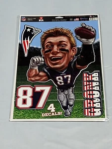 Rob Gronkowski & Patriots Multi Use 4 Decals Stickers Measures 11" x 17" - Alt - Picture 1 of 1