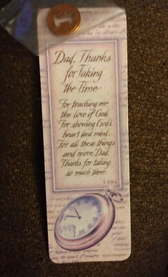 "Dad, Thanks for Taking the Time" Bookmark and Penny with "1" Cutout Foto 1 de 3