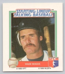 1988 alineación inicial Talking Baseball Boggs Wade 18 Boston Up Red Sox Hof - Imagen 1 de 2