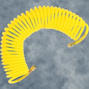 25ft 1/4" Recoil Air Hose Re Coil Spring Ends Pneumatic Compressor Tools 200PSI - Picture 1 of 8