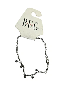 NOC The Bug Silver Tone Chain and Ball Bead Link 10" Anklet - Picture 1 of 6