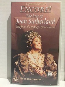 "ENCORE!" THE BEST OF JOAN SUTHERLAND~LIVE FROM THE SYDNEY OPERA HOUSE~VHS VIDEO - Picture 1 of 2