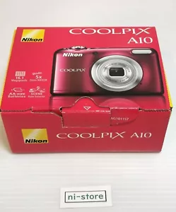 Nikon COOLPIX A10 Compact Digital Camera Red 16.1MP English Japanese - Brand New - Picture 1 of 2