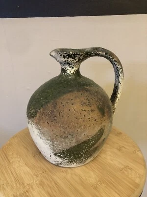 Ancienne JARRE Cruche GRES Terre Vernissée Verte Sud Ouest . chapelle des pots ? - Photo 1/4