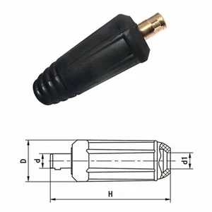 Conector Aereo Macho 35-50 para Cable Soldar Manguera Soldadura 300A - Foto 1 di 1