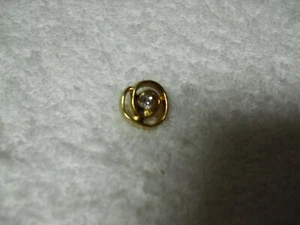 Knöpfe 6 Stück gold mit Straßstein 1,2cm Kunststoff Restposten !!! - Bild 1 von 1