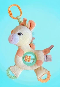 Garanimals Yellow Terrycloth Girafffe Teether Crinkle Toy Plush Clip 12 Inch - Picture 1 of 8