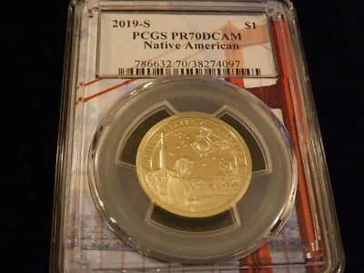 2019-S   $1  Native American       PCGS PR 70 DCAM - Image 1 of 2