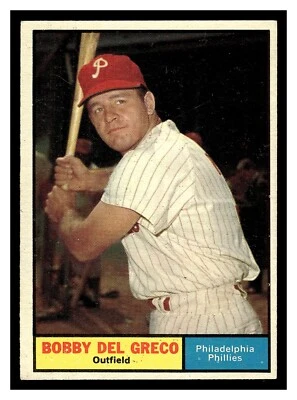 1961 TOPPS BOBBY DEL GRECO #154 HIGHER GRADE NO CREASES TOUGH IN HIGH GRADE - Image 1 of 2