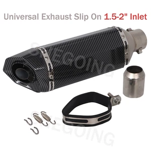 Universal Motorcycle Exhaust 2" Slip On for Grom/Street/Sport Motorcycles 370MM - Picture 1 of 5