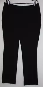 Neu mit Etikett Worthington Größe 14W (36 x 31) schwarze perfekte Stretch-Anzugshose - Bild 1 von 6