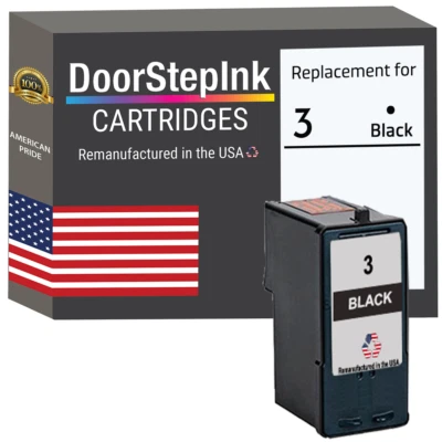 DoorStepInk Compatible Ink Cartridges for Lexmark 3 Black-USA - Image 1 of 4