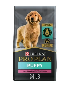 Purina Pro Plan Puppy Dry Dog Food, Dogs Under 1 Year, Lamb & Rice Formula 34lb - Picture 1 of 9