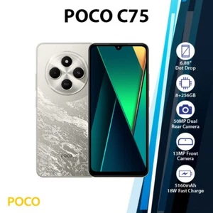 Xiaomi POCO C75 Unlocked Android Cell Phone (Gold/8GB+256GB/Dual SIM/NEW) - Picture 1 of 5