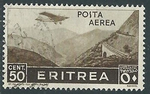 1936 ERITREA POSTA AEREA USATO SOGGETTI AFRICANI 50 CENT - RA11 - Imagen 1 de 1