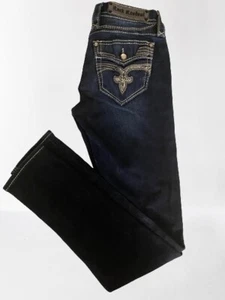 ROCK REVIVAL SKINNY STRETCH WOMEN's AXTEEN JEANS RN #124708 Tag Size 27 MEAS 28 - Picture 1 of 12