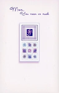 Liebevolle Geburtstagskarte FÜR MAMA, lila Blumenkunst von Premium Grüße + Umschlag - Bild 1 von 5