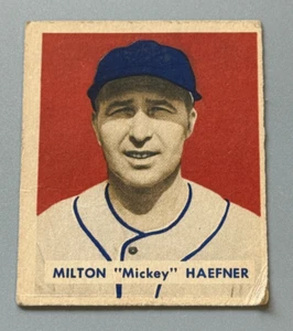1949 Bowman #144 Mickey Haefner - Foto 1 di 2