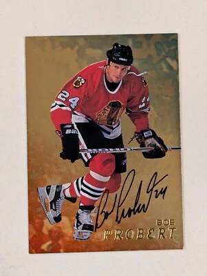 1998-99 ITG BAP 181 Bob Probert Gold Auto - Image 1 of 2